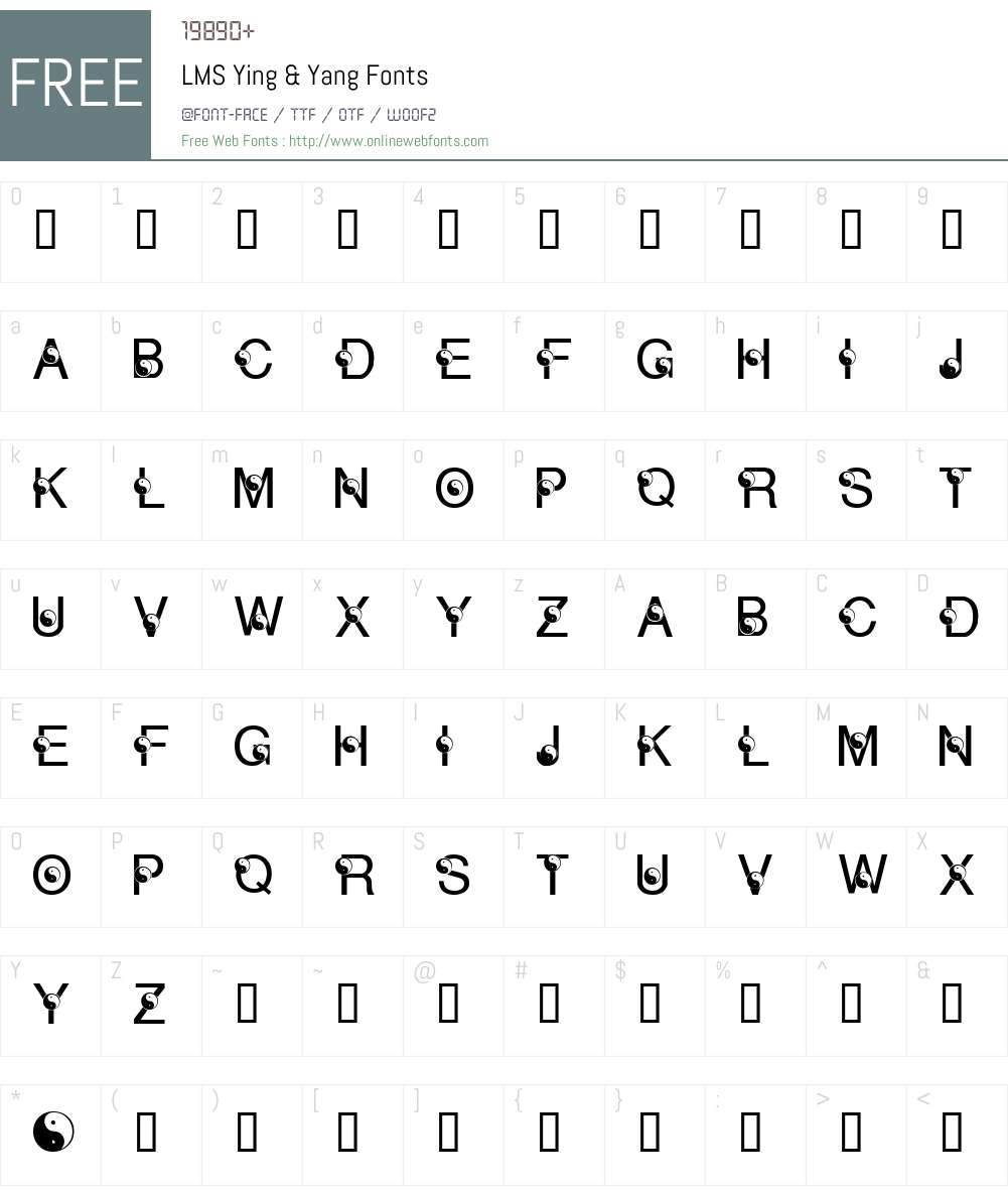 LMS Ying & Yang Font Screenshots
