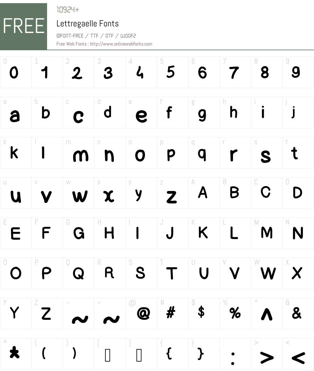Lettregaelle Font Screenshots