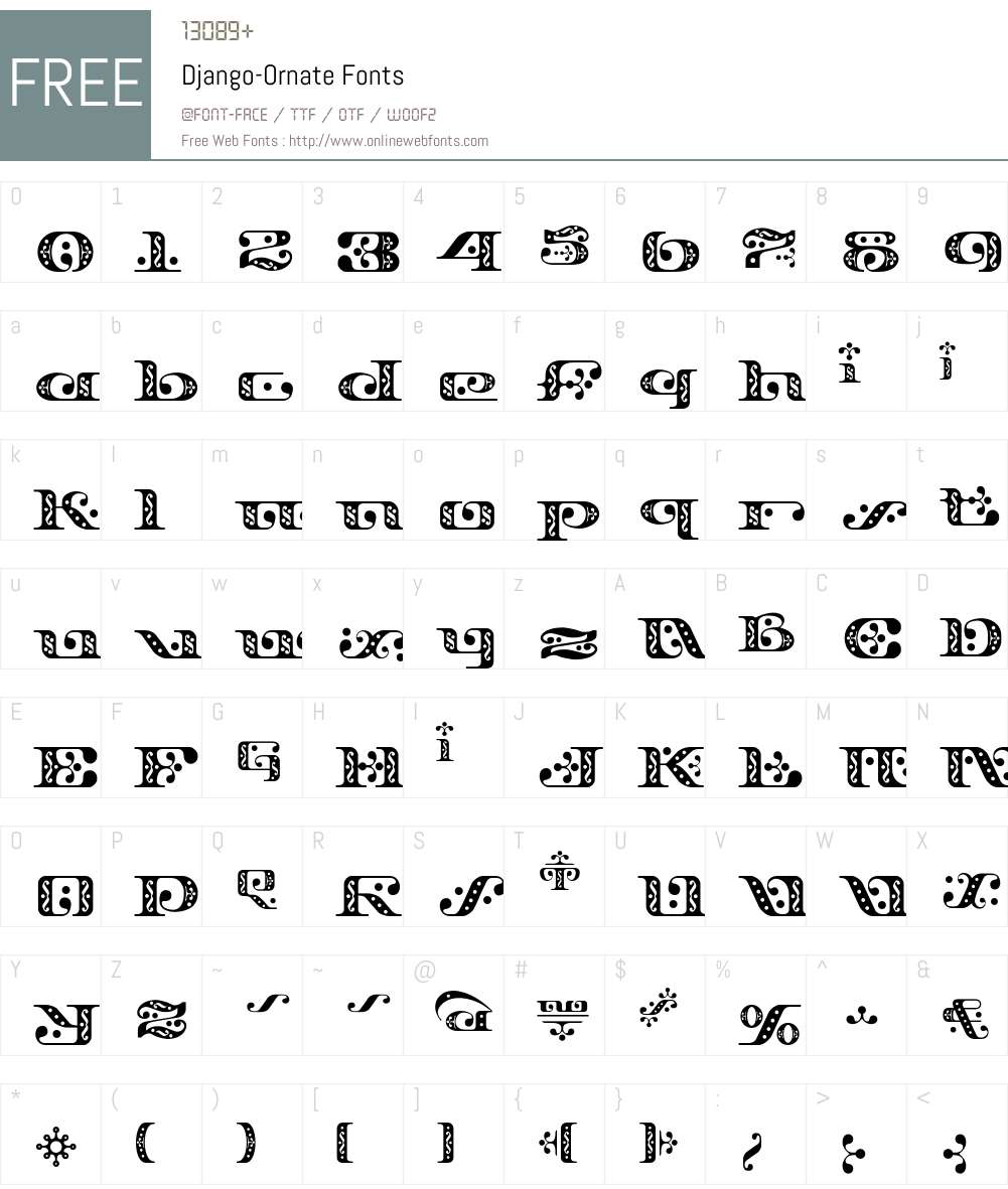 Django Font Screenshots