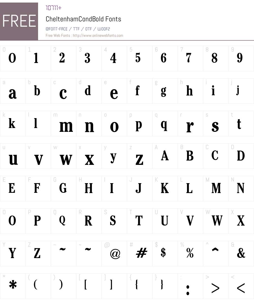 Cheltenham Font Screenshots
