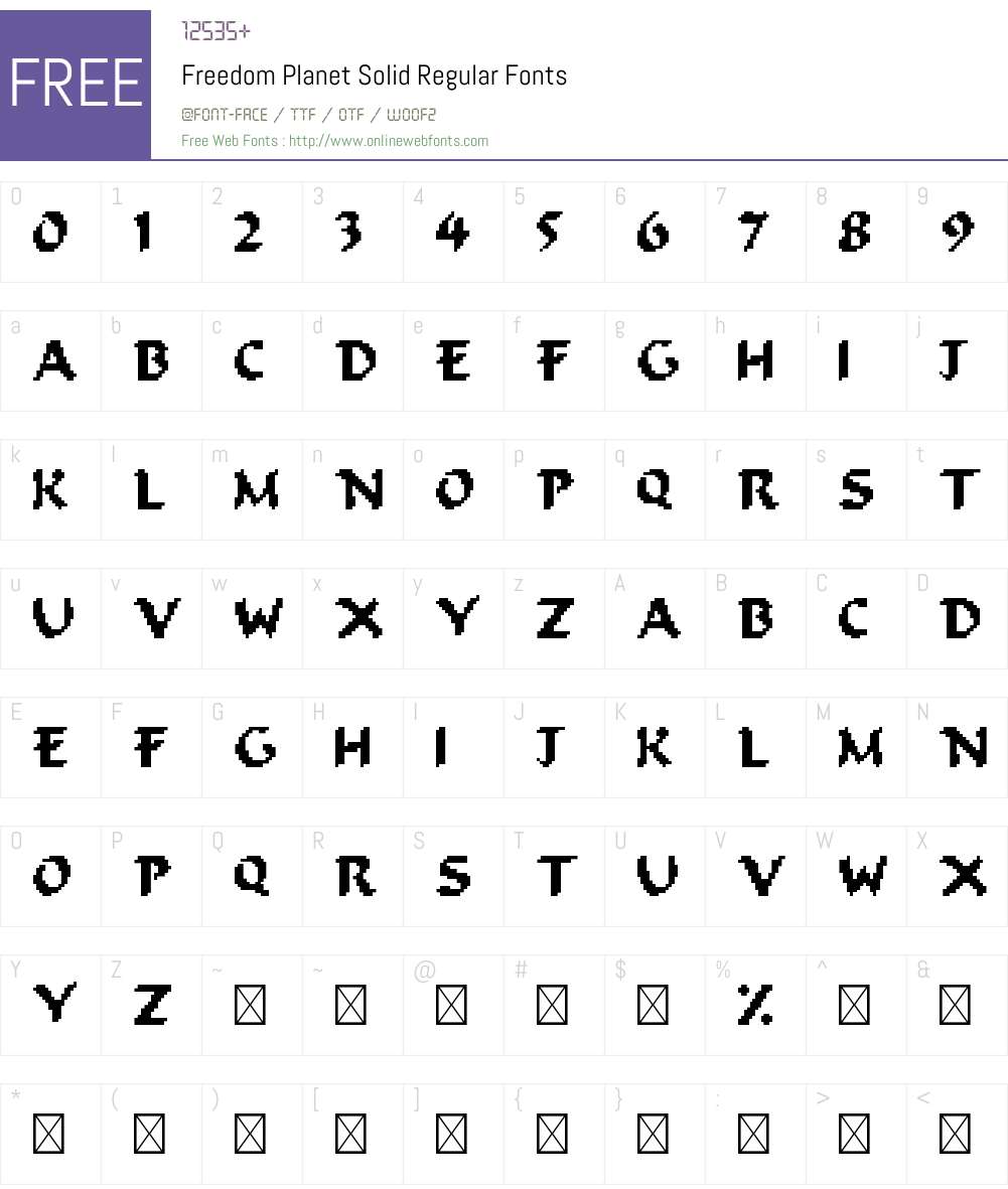 Freedom Planet Solid Font Screenshots