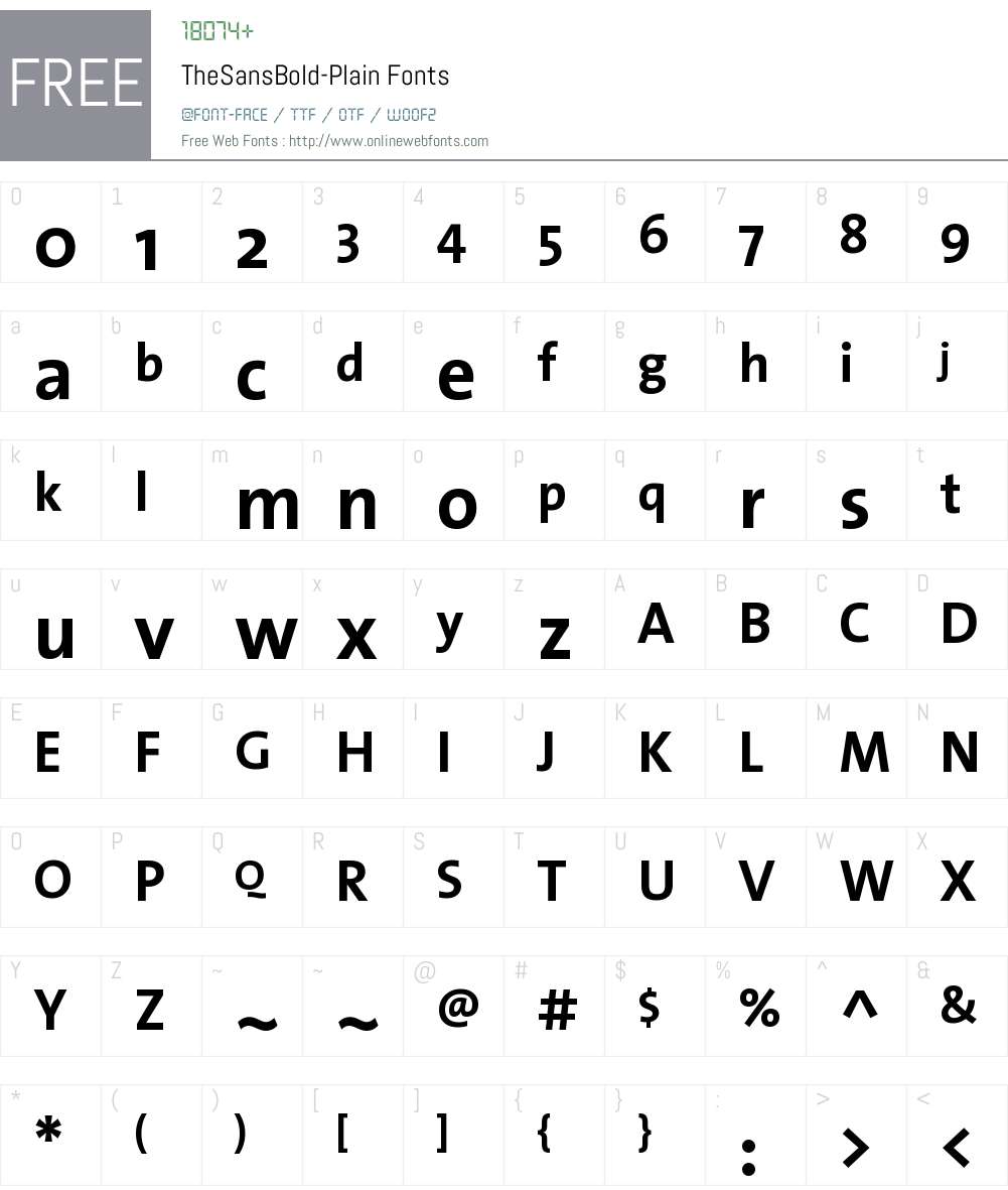 The Sans Bold- Font Screenshots