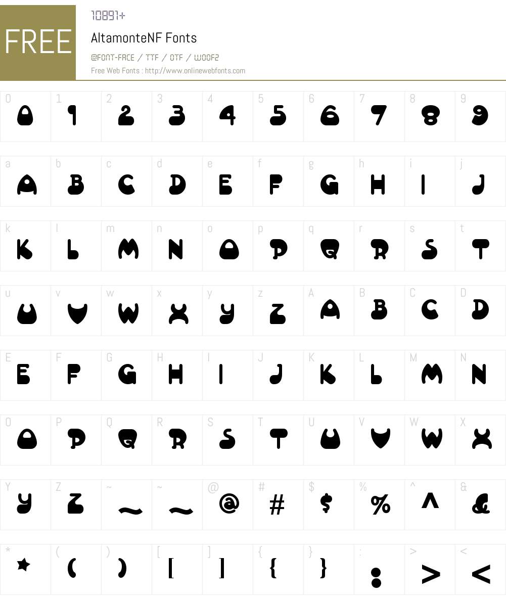 Altamonte NF Font Screenshots