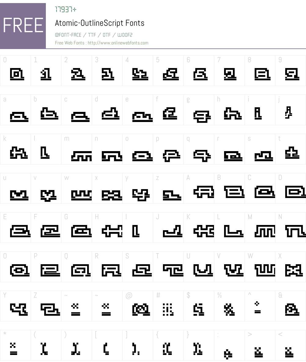 Atomic Font Screenshots