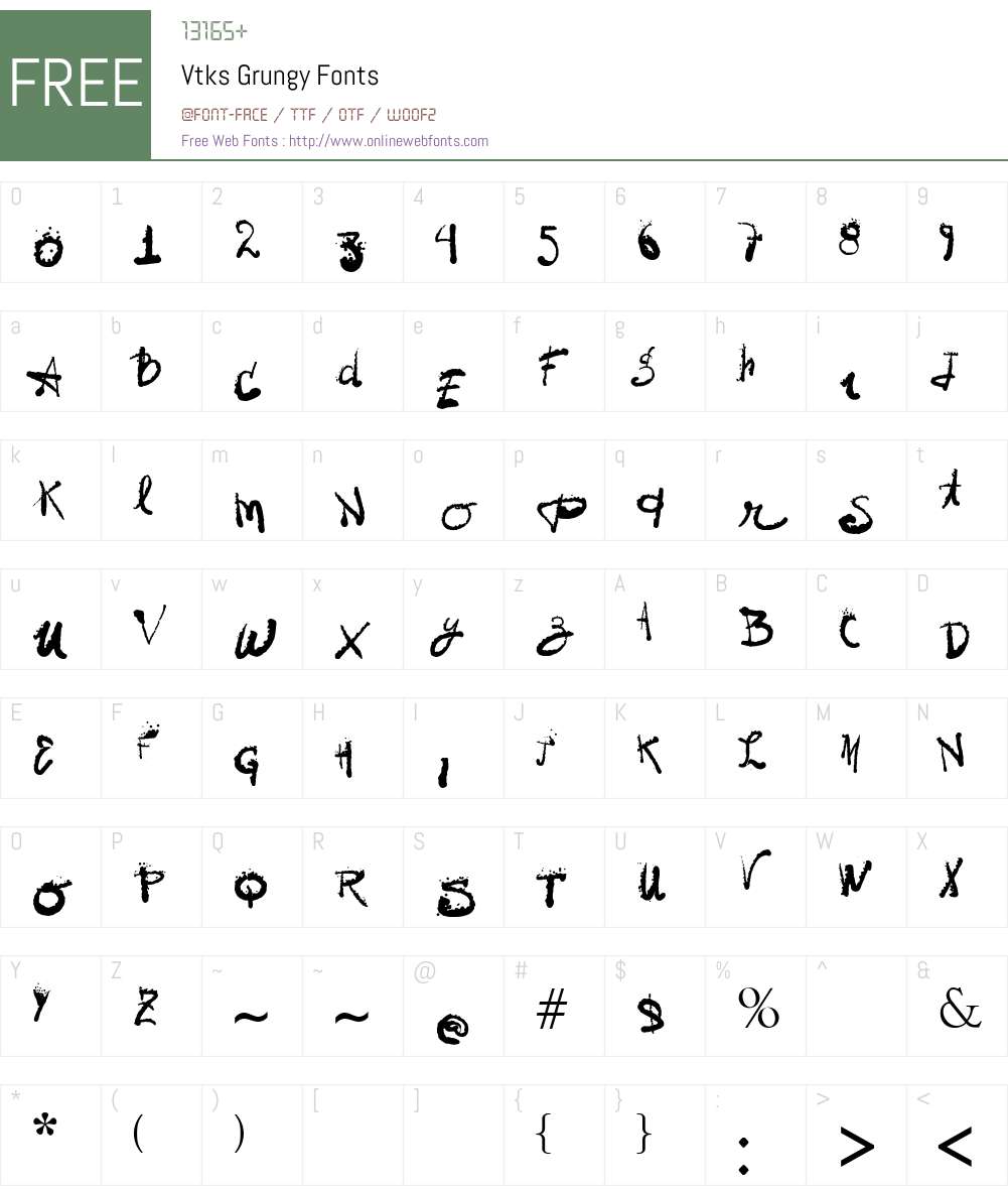 Vtks Grungy Font Screenshots