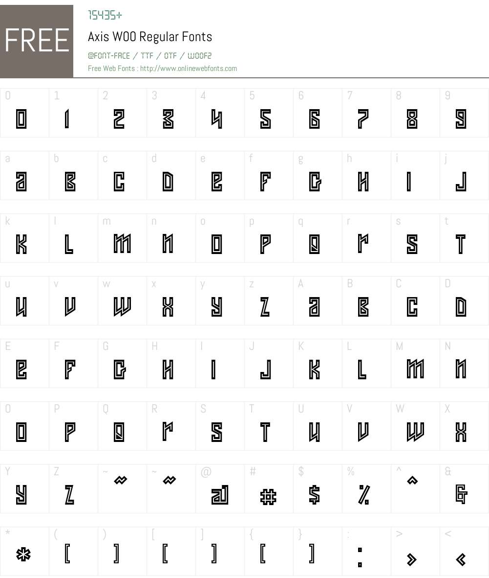 Axis W00 Regular 4.10 Fonts Free Download