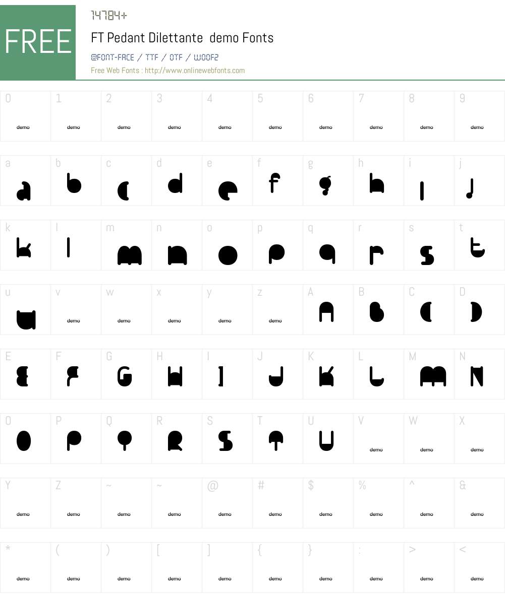 FT Pedant Dilettante Font Screenshots