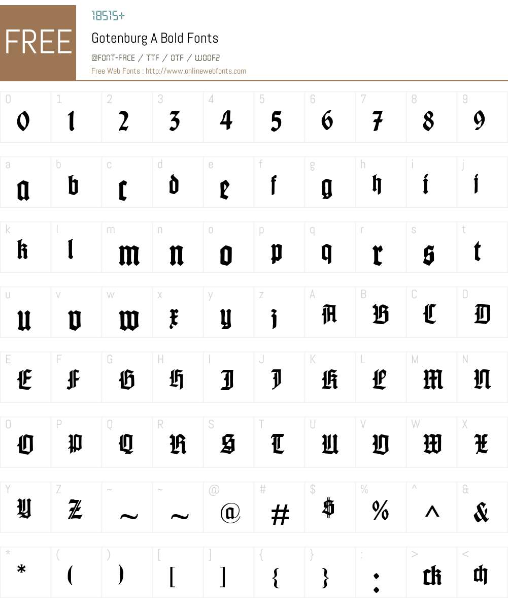 Gotenburg A Font Screenshots