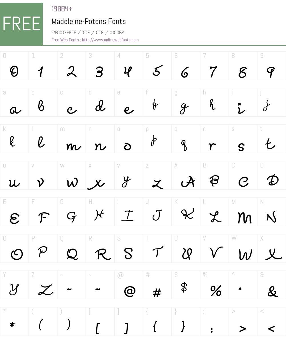 Madeleine Potens Font Screenshots