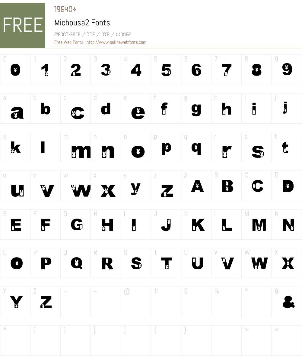 Michousa2 Font Screenshots