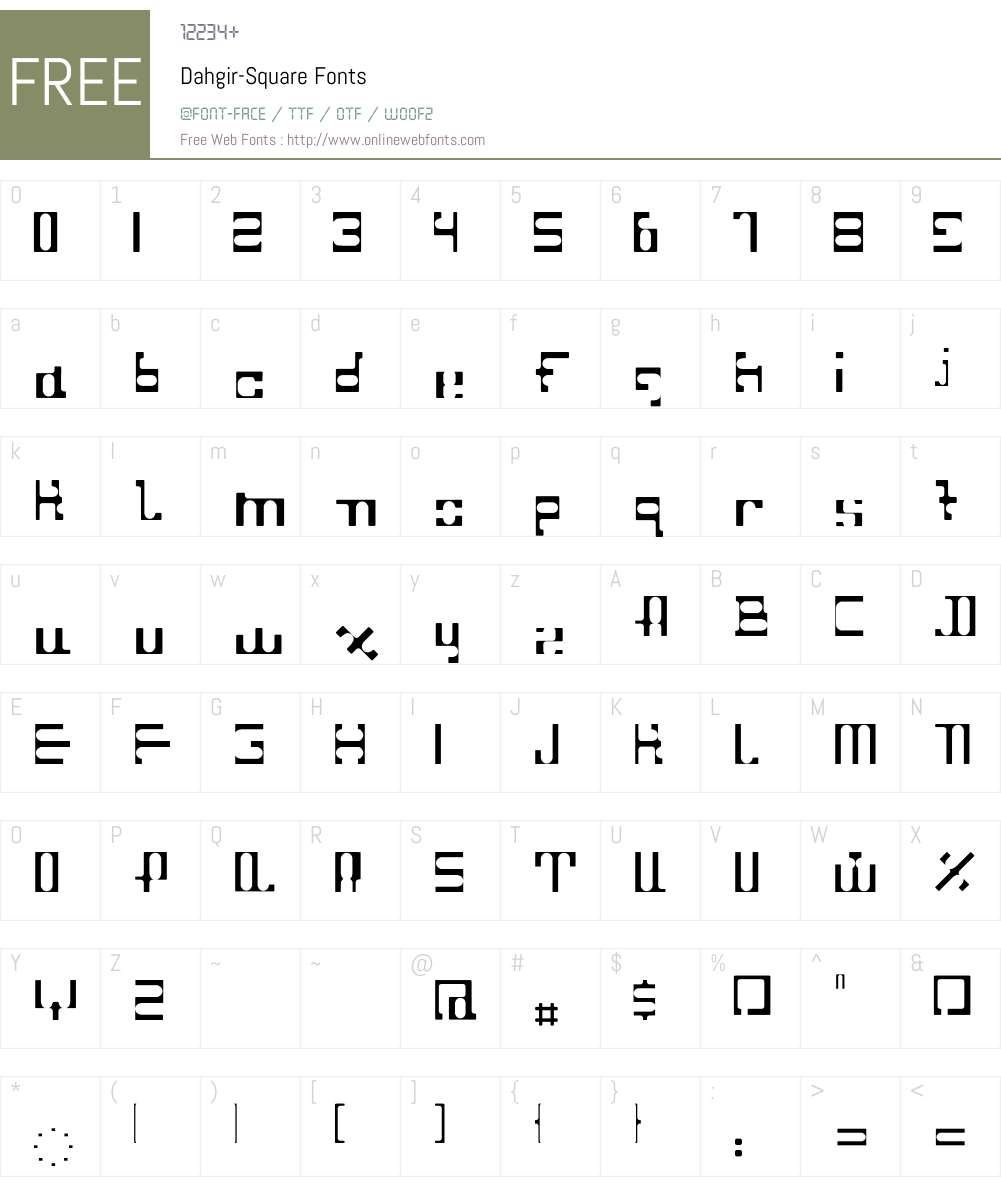 Dahgir Font Screenshots