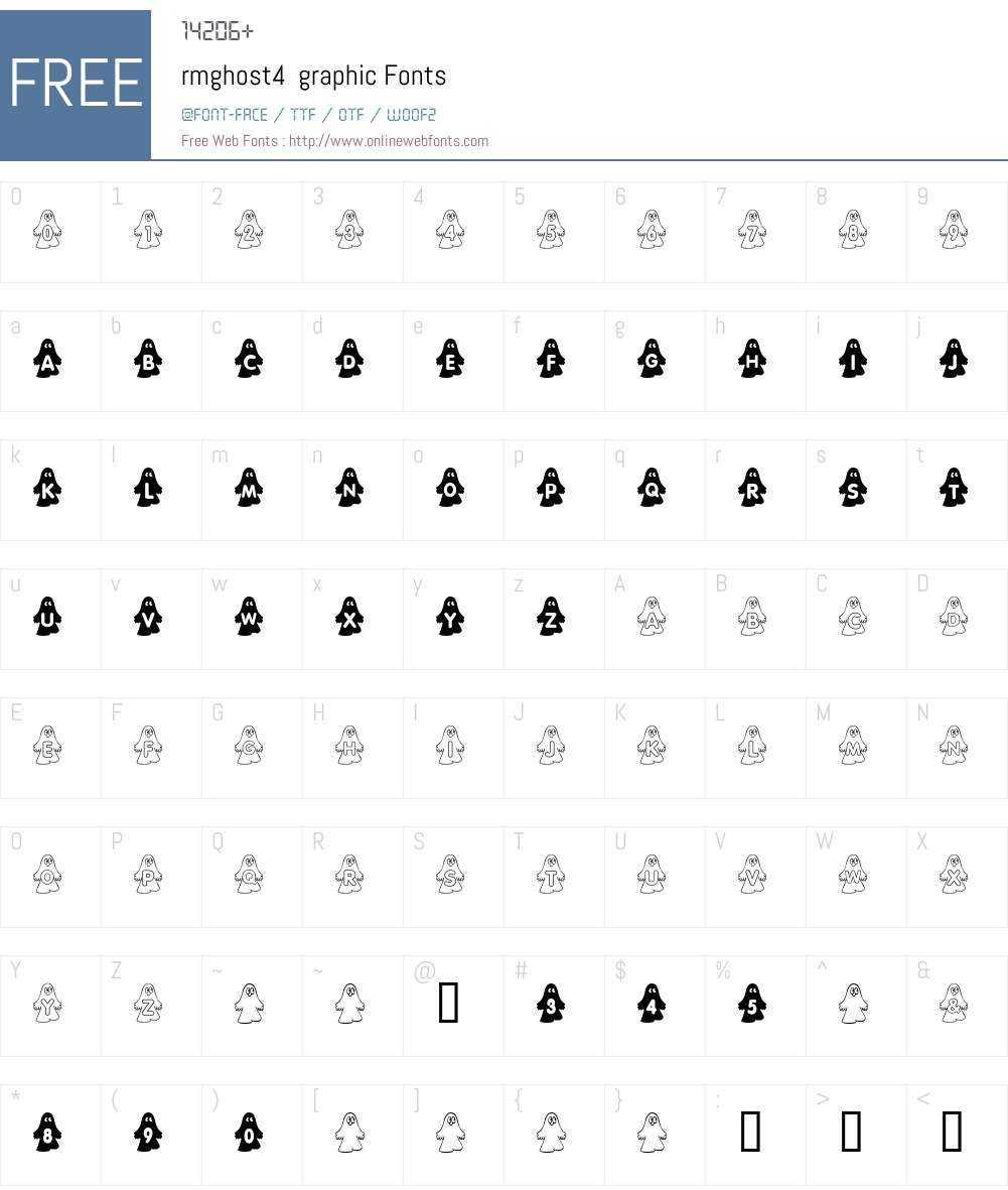 rmghost4 Font Screenshots