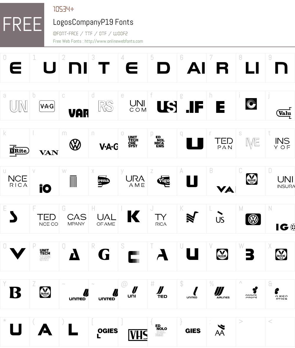LogosCompany Font Screenshots