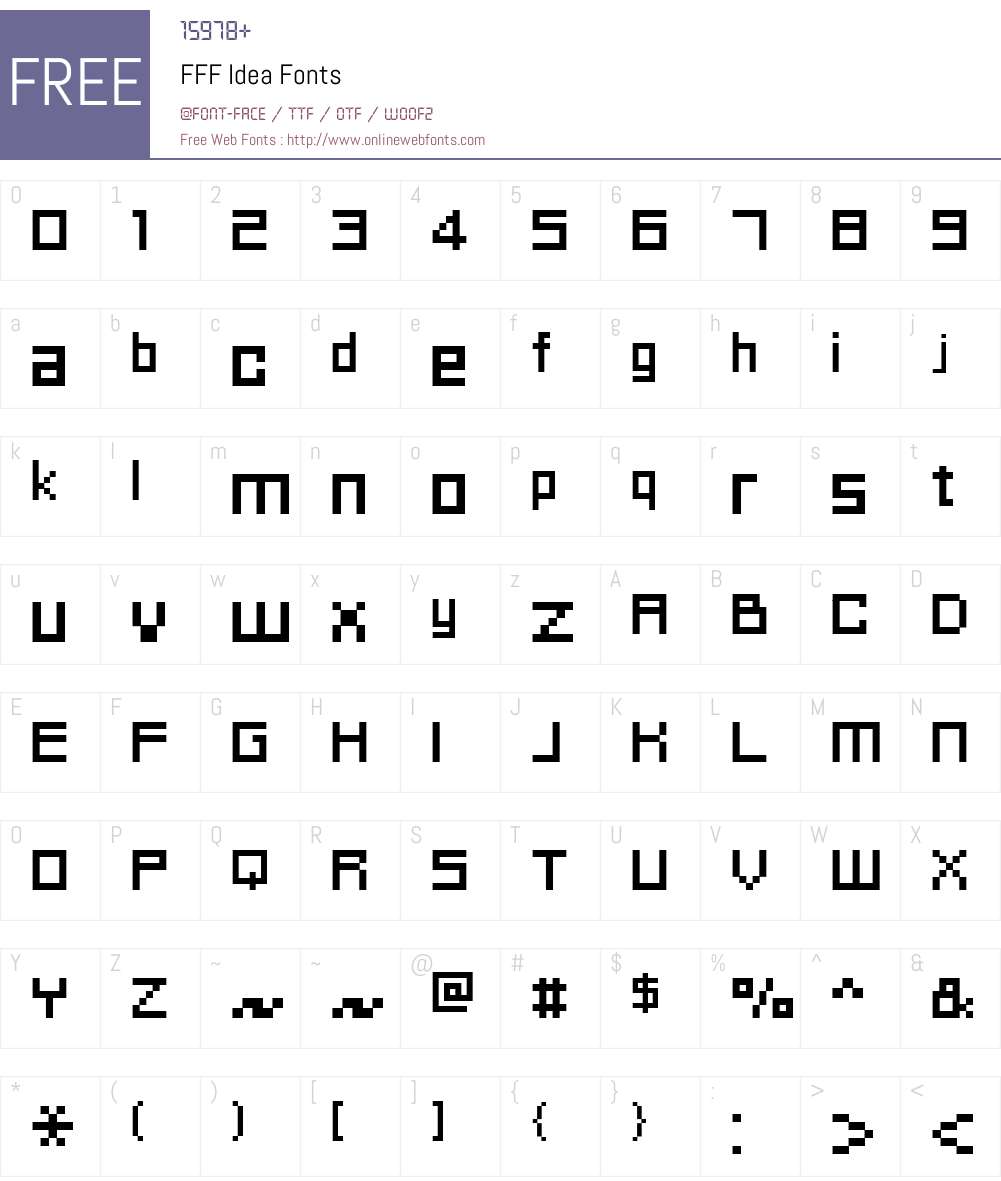 FFF Idea Font Screenshots