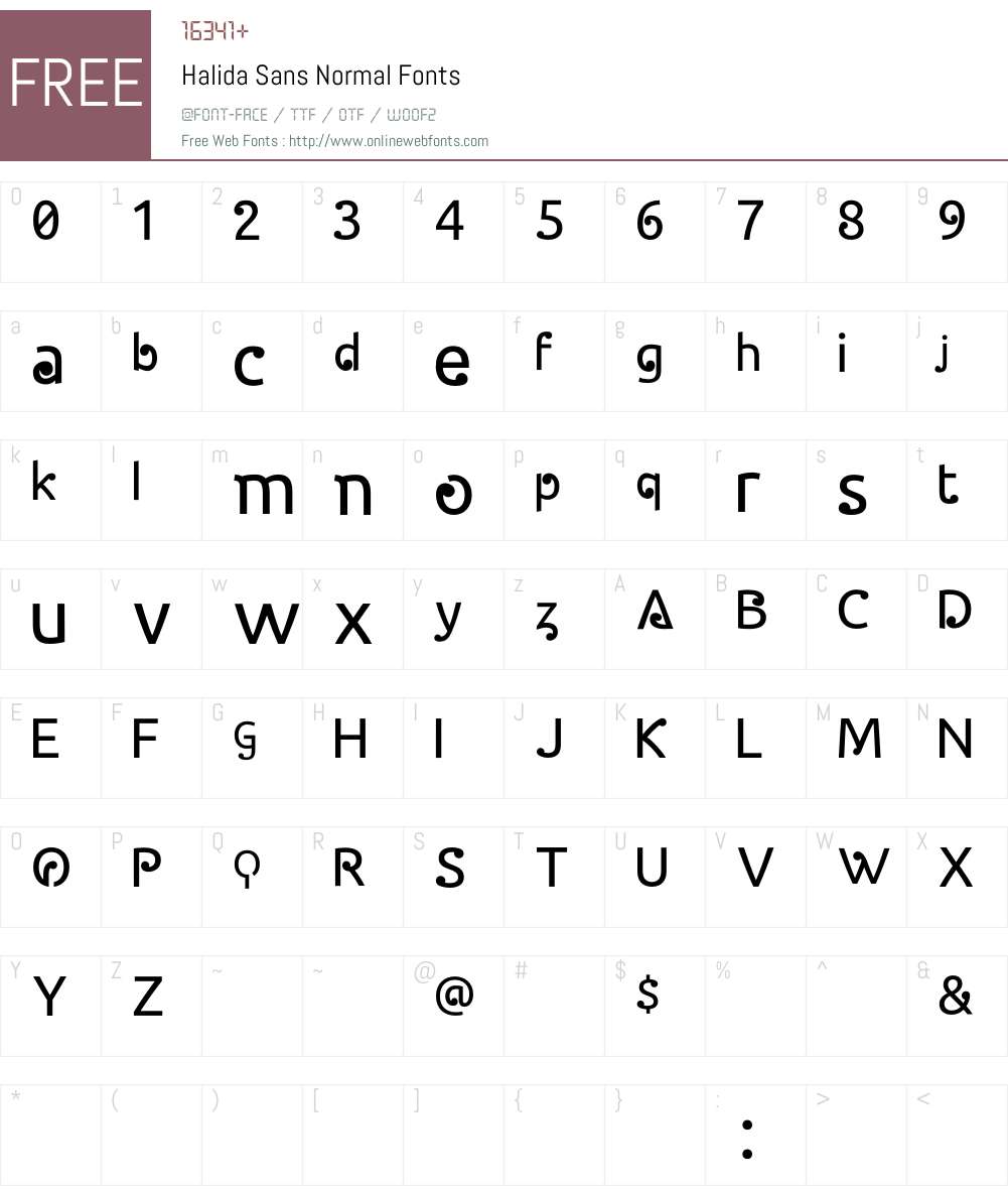 Halida Sans Font Screenshots