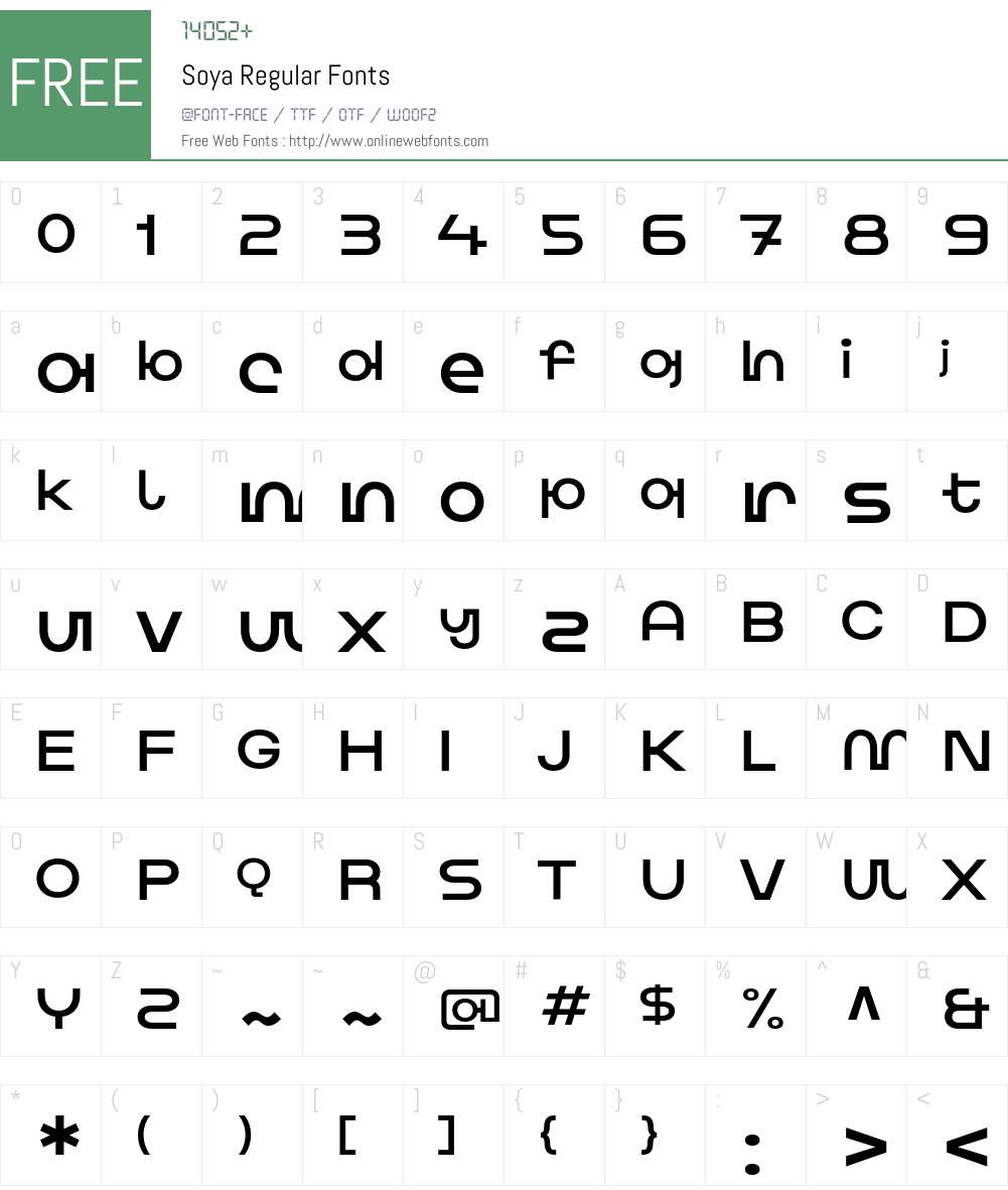 Soya Font Screenshots