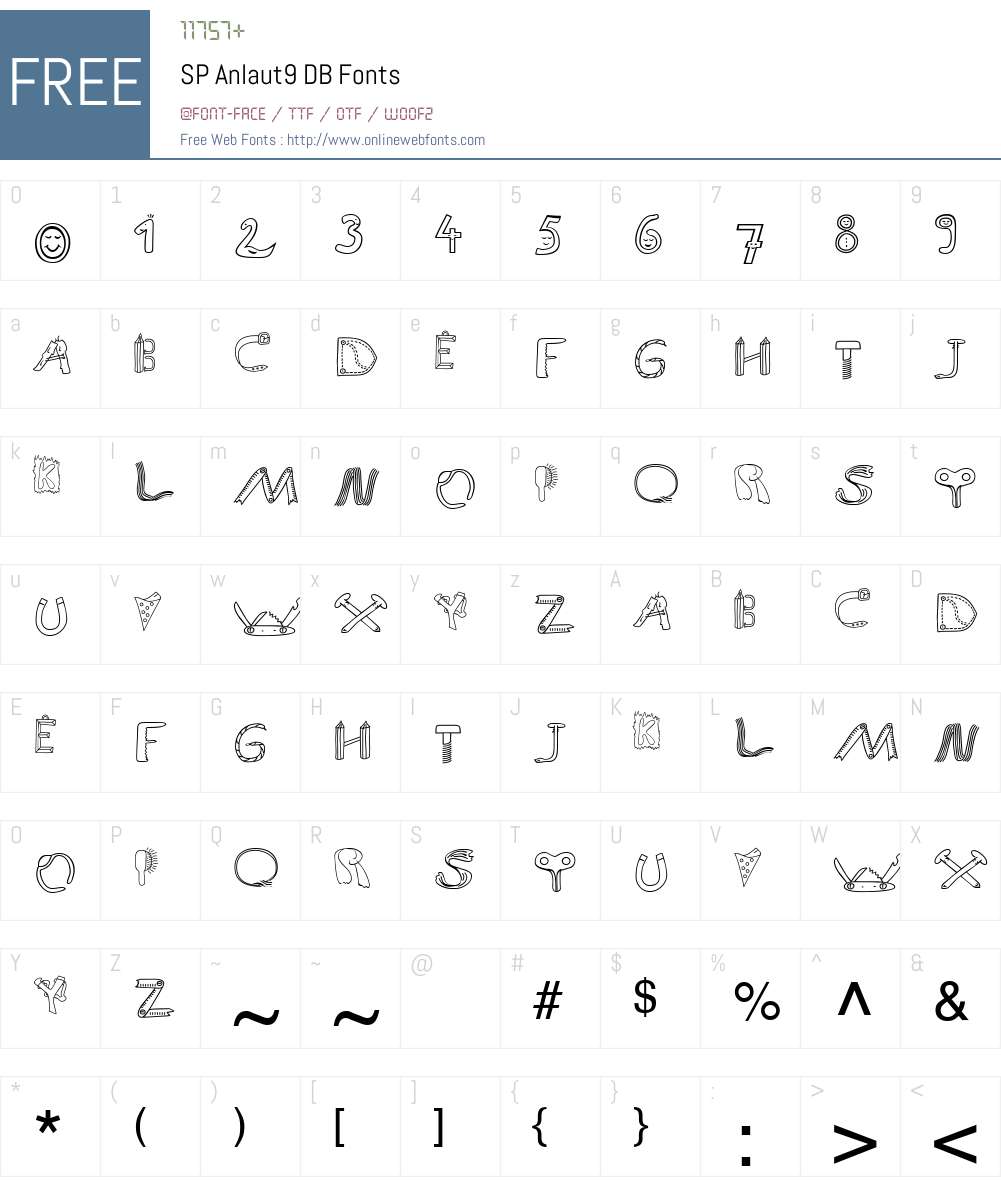 SP Anlaut9 DB Font Screenshots