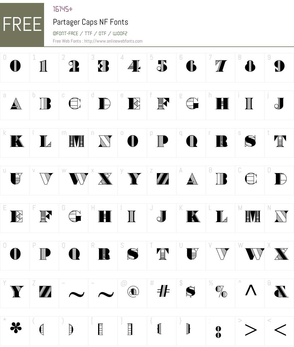 Partager Caps NF Font Screenshots