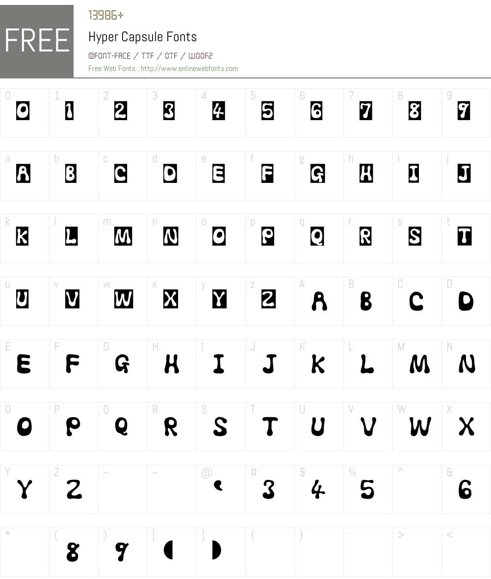 Hyper Capsule Font Screenshots