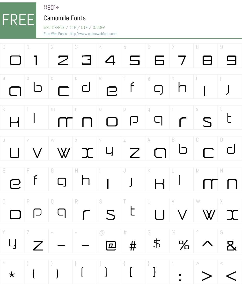 Camomile Font Screenshots