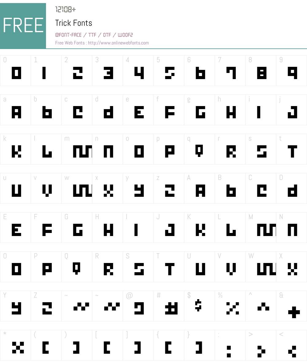 Trick Font Screenshots
