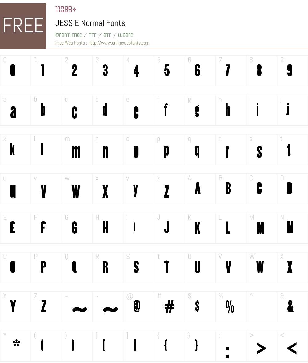 JESSIE Normal Font Screenshots