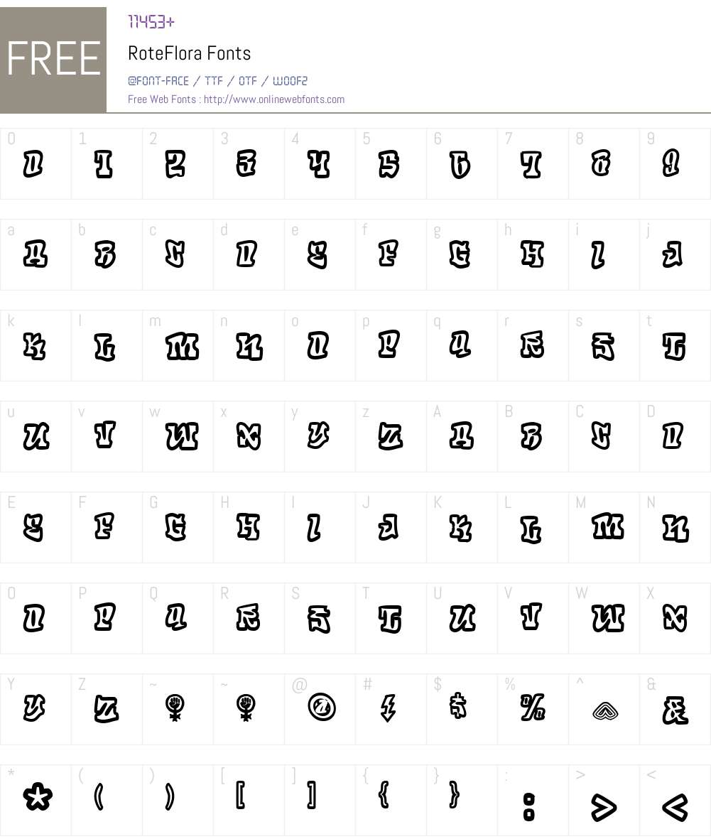 RoteFlora Font Screenshots