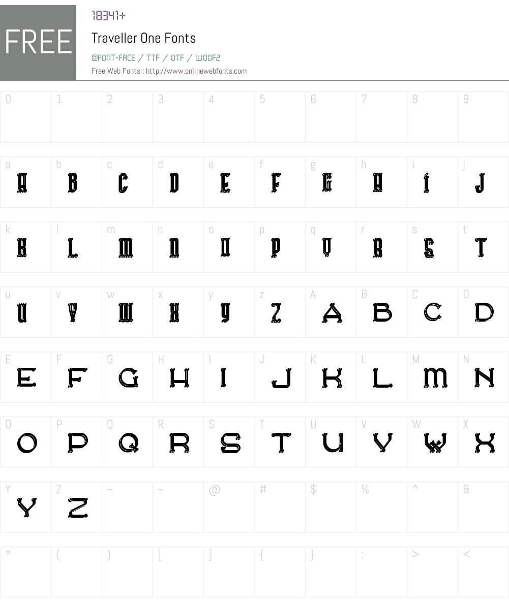 Traveller One 1.00 June 20, 2015, initial release Fonts Free Download ...