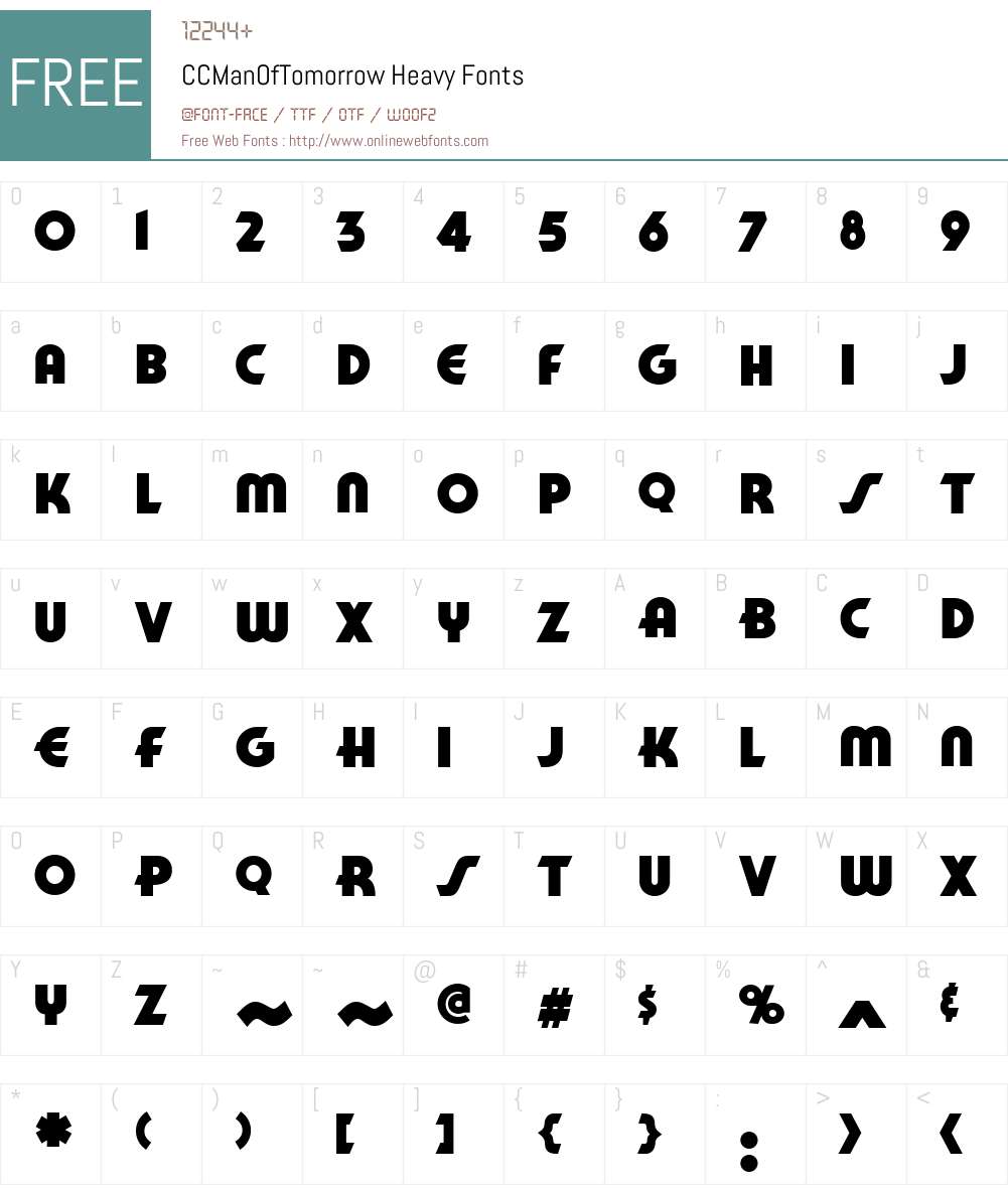CCManOfTomorrow-Heavy Font Screenshots