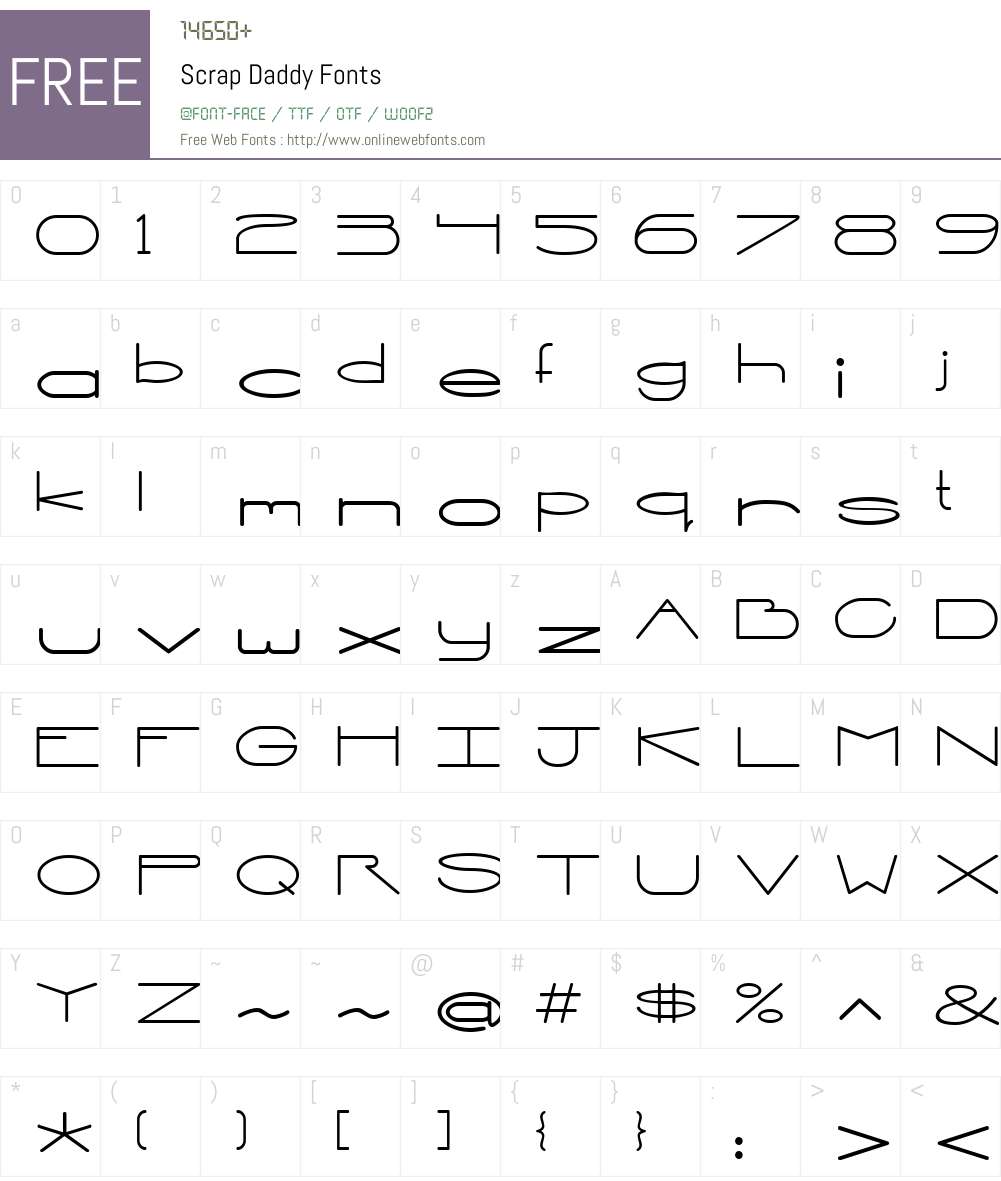 Scrap Daddy Font Screenshots