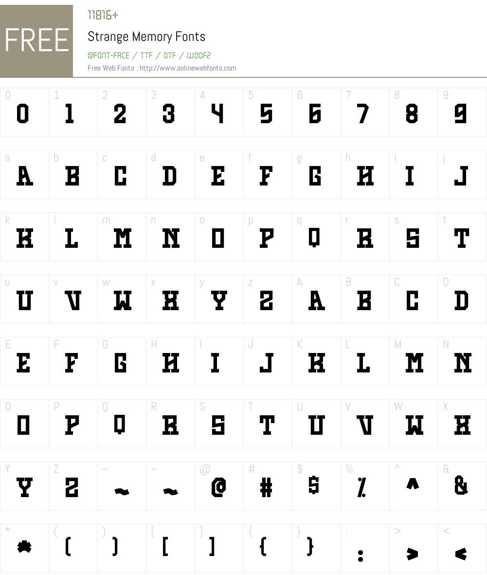 Strange Memory 1 Fonts Free Download - OnlineWebFonts.COM