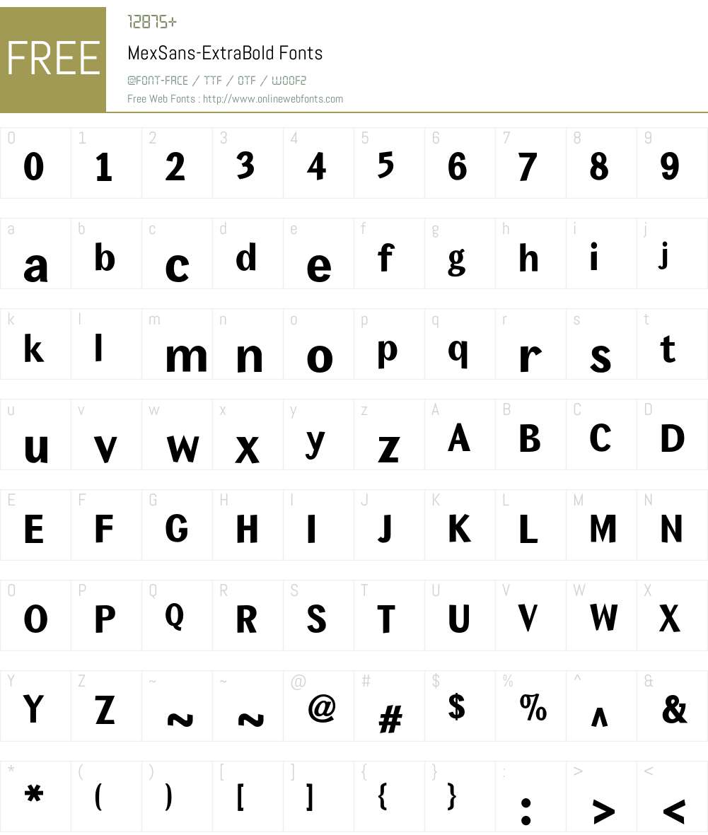 MexSans Font Screenshots