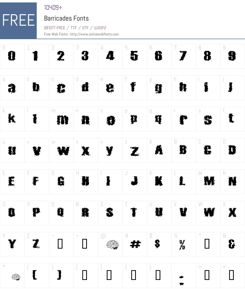 Barricades Font Screenshots