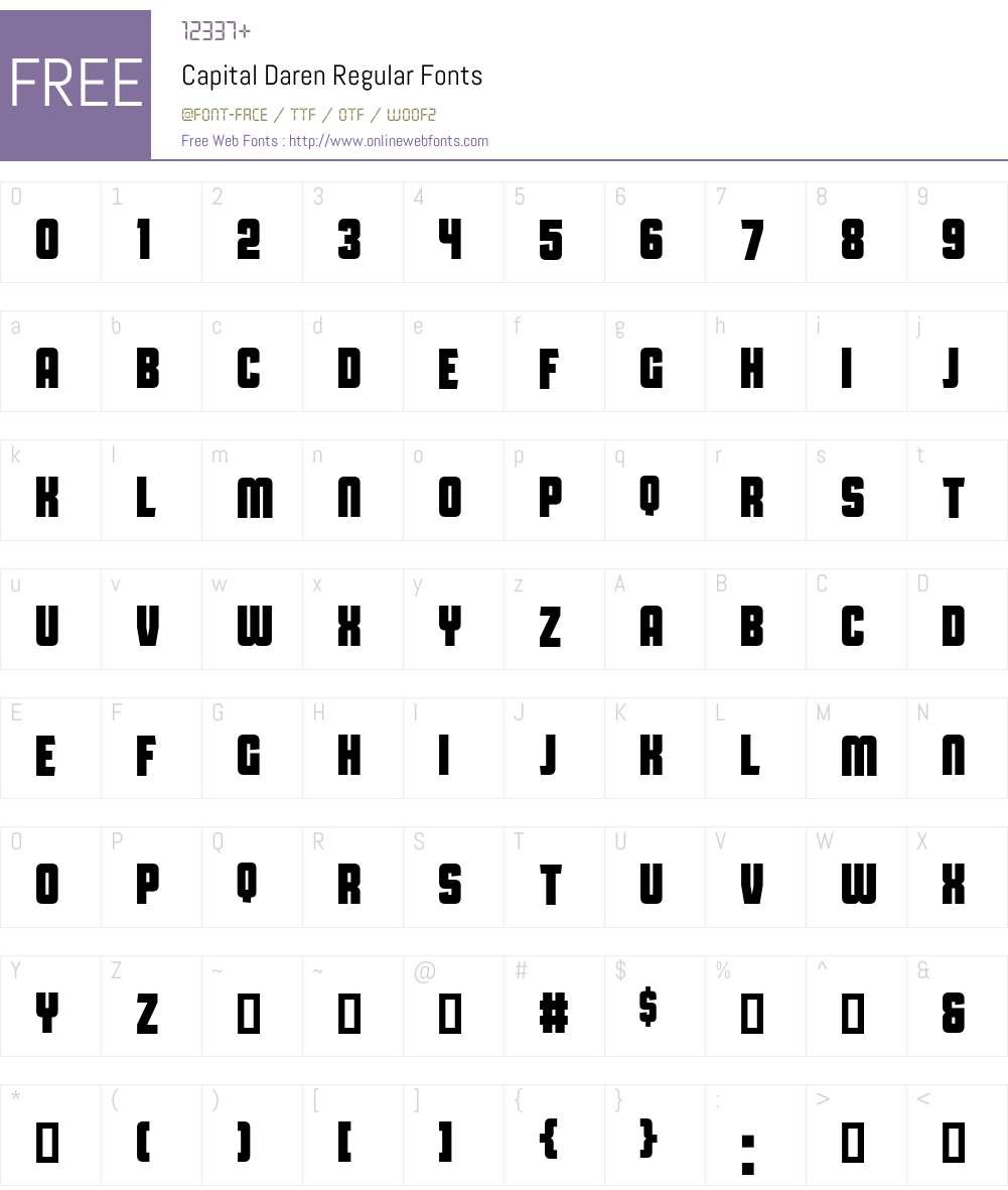 Capital Daren Font Screenshots