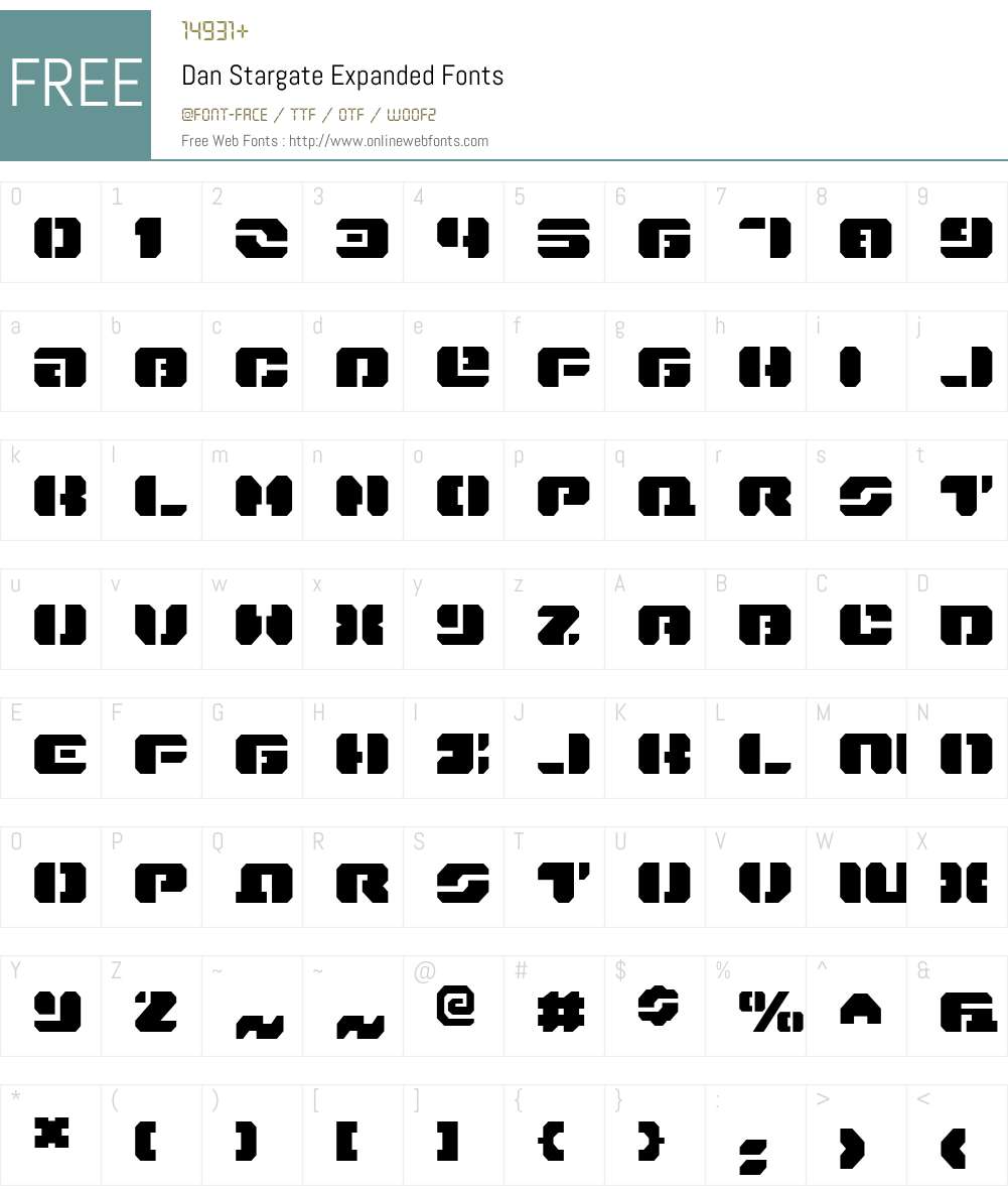 Dan Stargate Expanded Font Screenshots