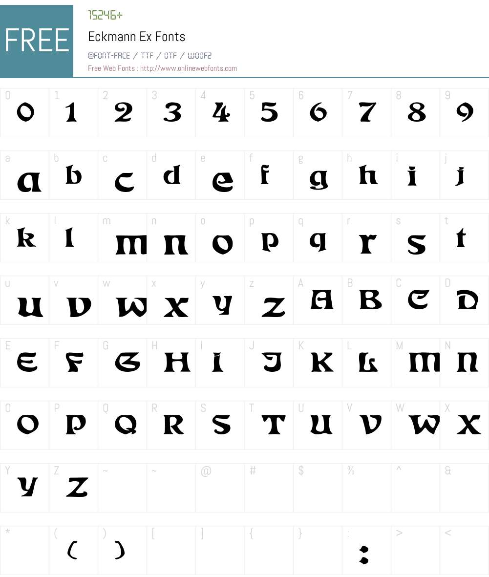 Eckmann Ex Font Screenshots
