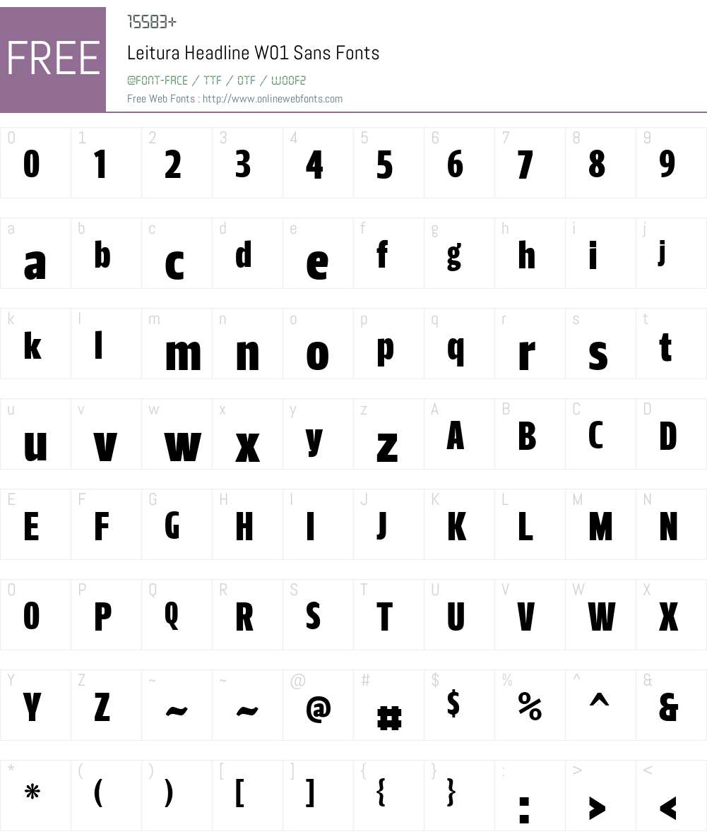 LeituraHeadlineW01-Sans Font Screenshots
