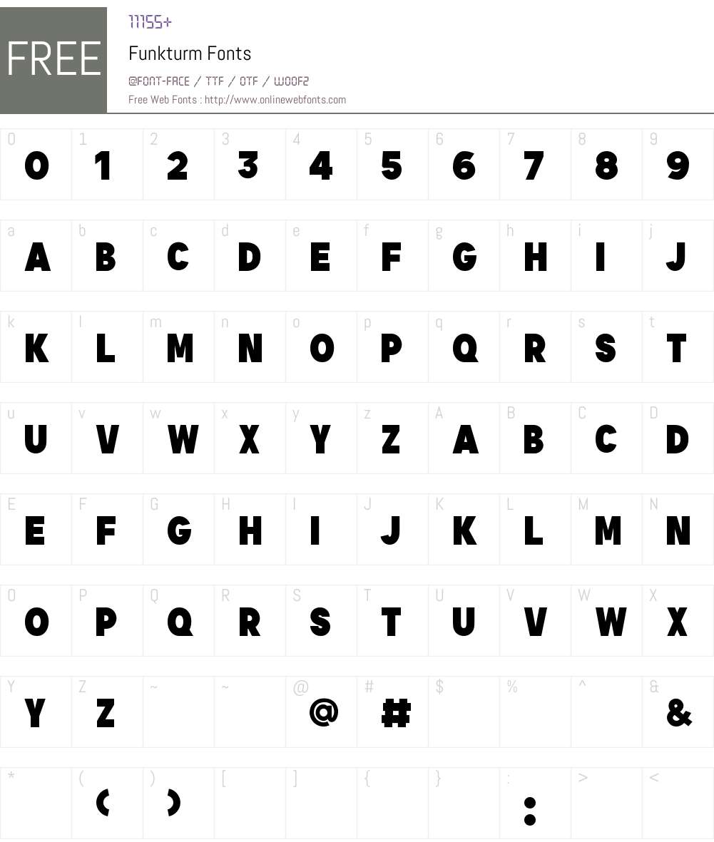 Funkturm Font Screenshots