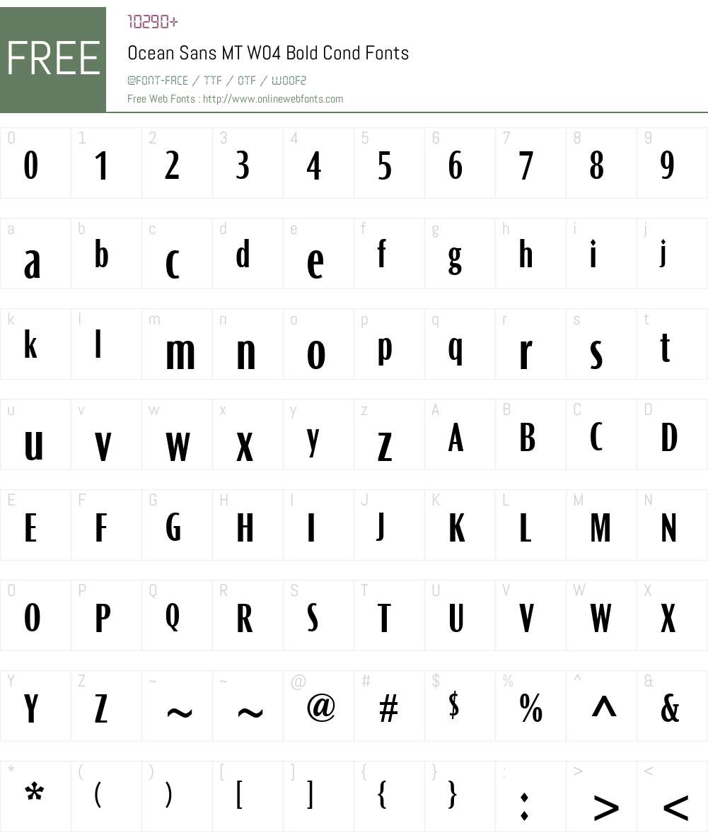 Ocean Sans Font Screenshots