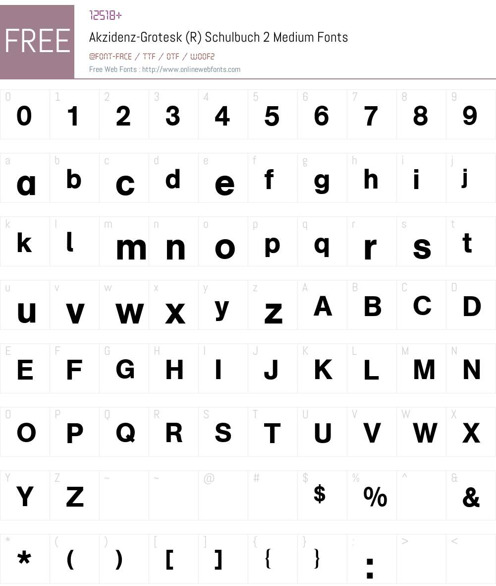 AG Schulbuch Two BQ Font Screenshots
