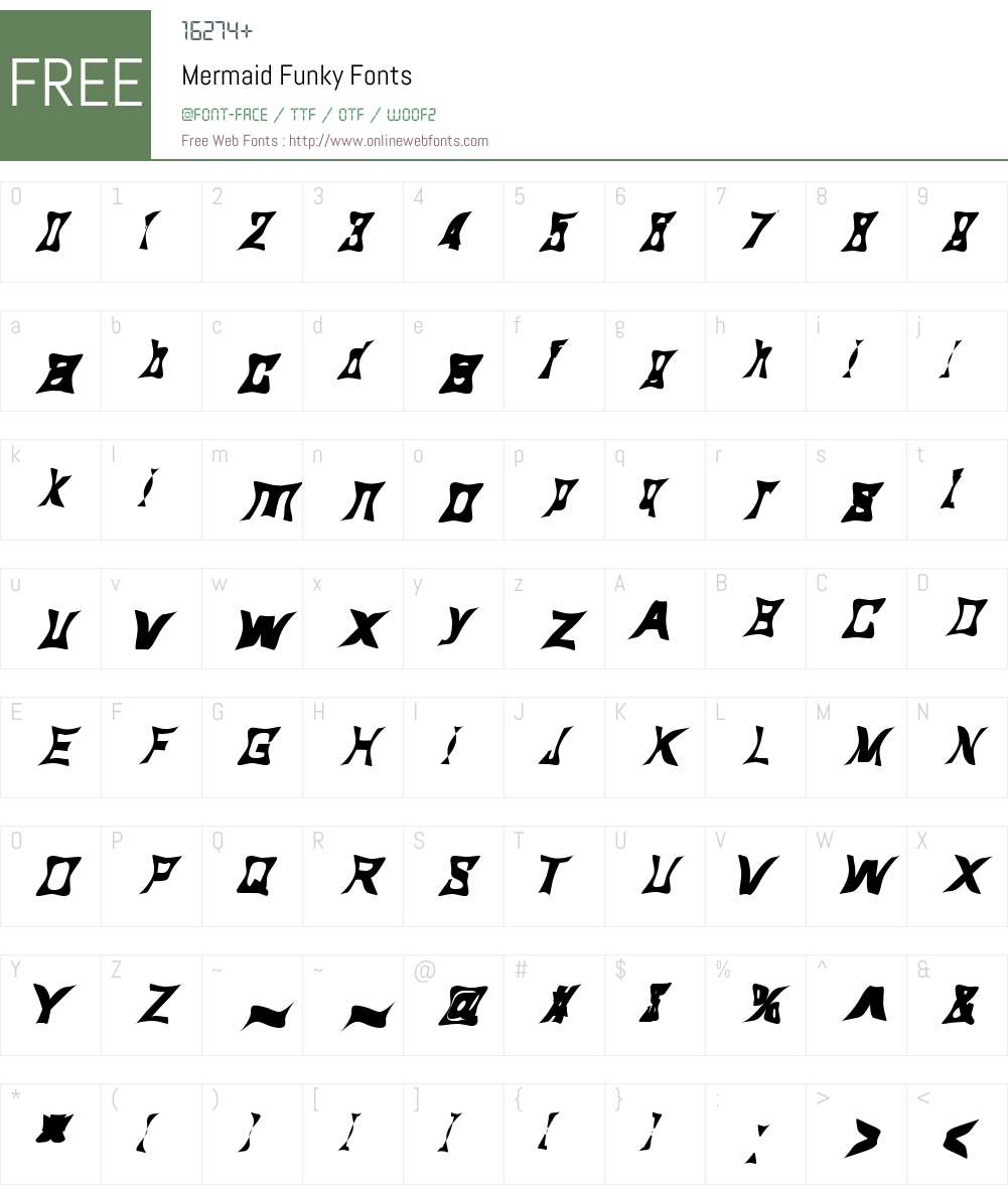 Mermaid Funky Font Screenshots
