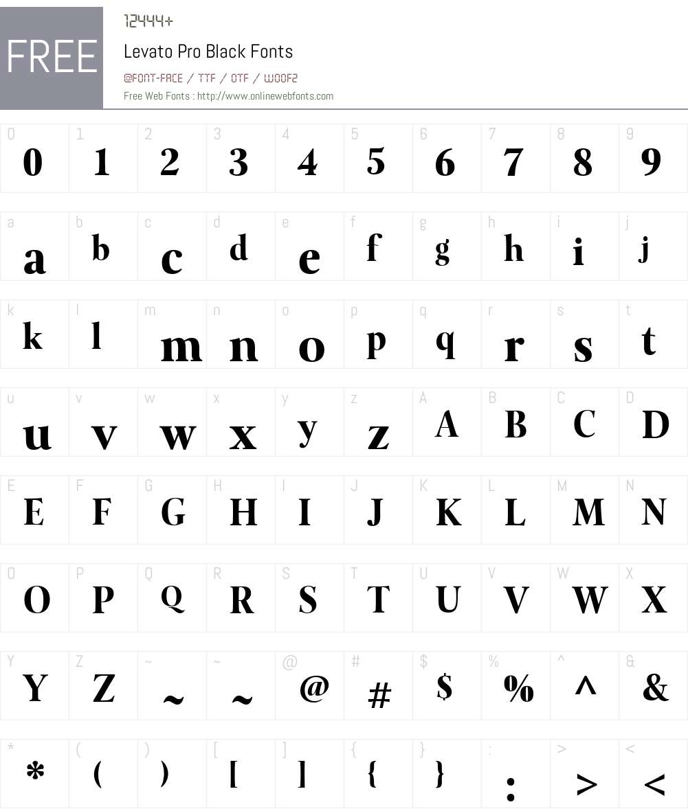 LevatoPro-Black Font Screenshots