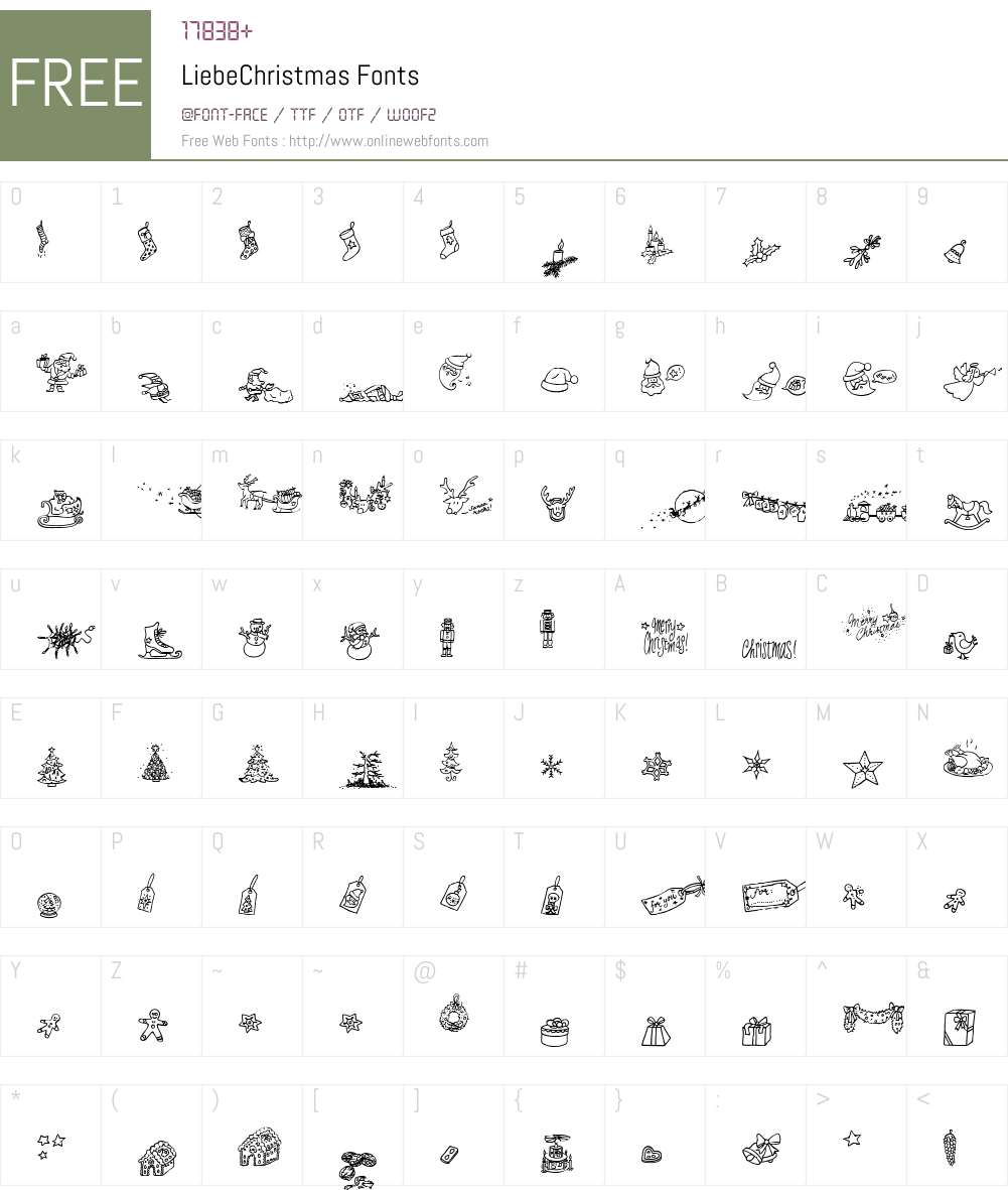 LiebeChristmas Font Screenshots