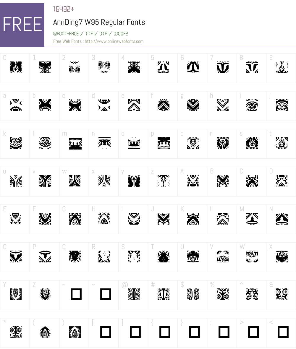 AnnDing7 Font Screenshots