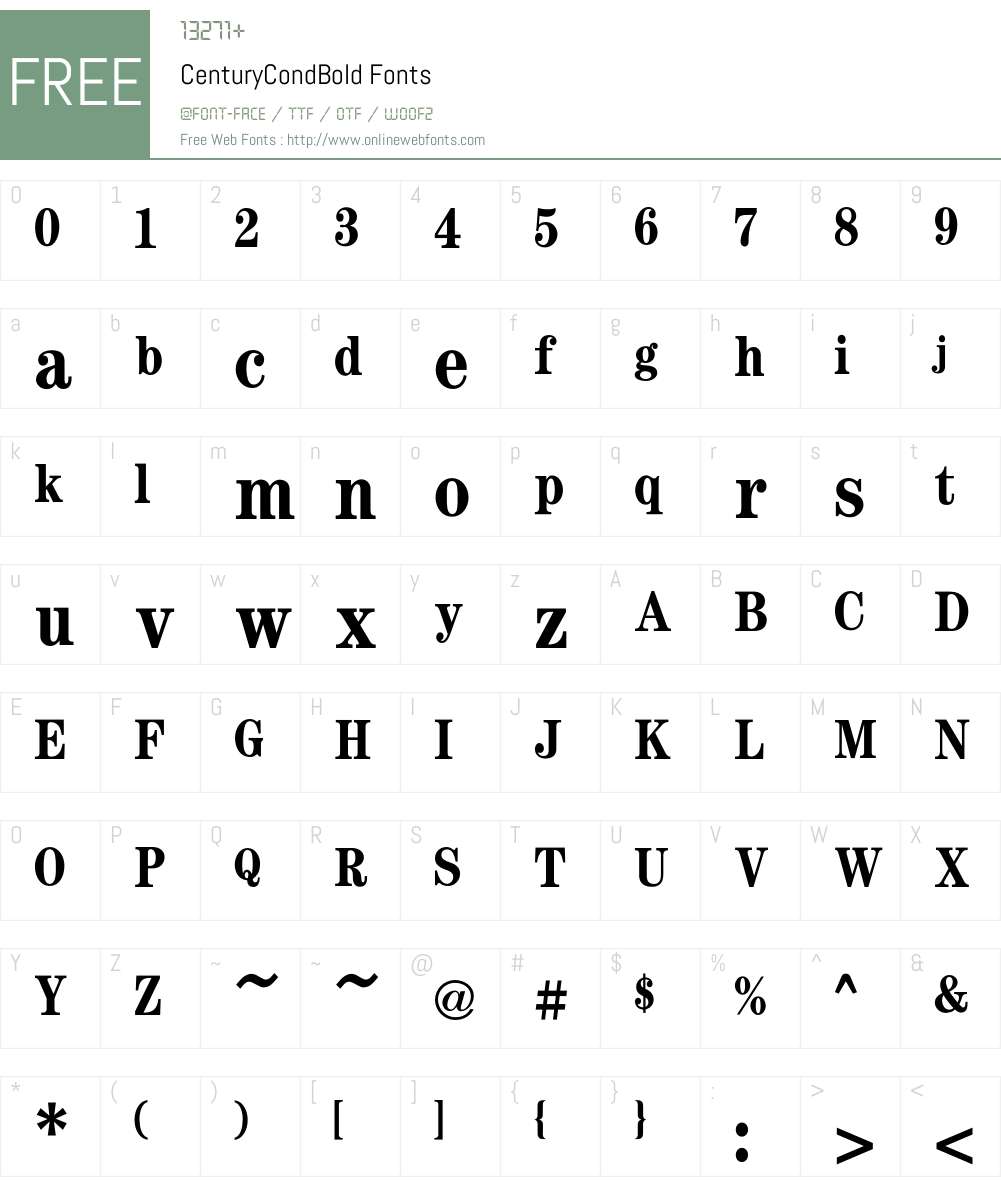 Century Font Screenshots