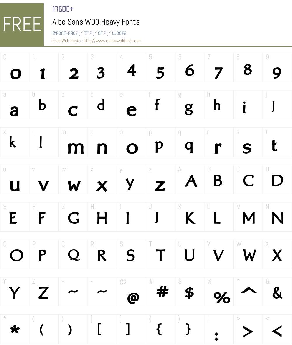 Albe Sans Font Screenshots