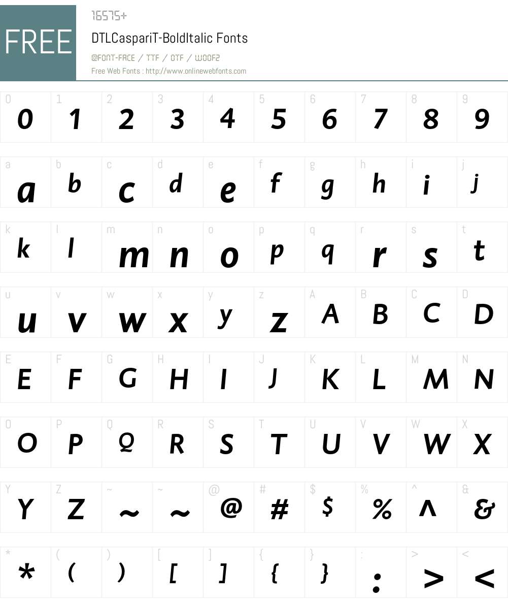 DTLCaspariT Font Screenshots