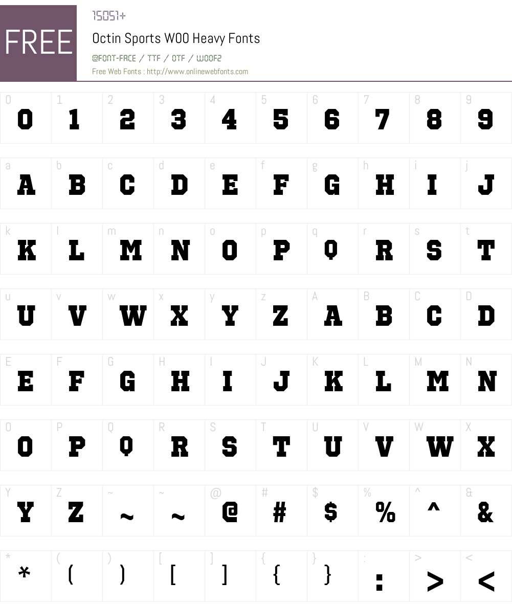 OctinSportsW00-Heavy Font Screenshots