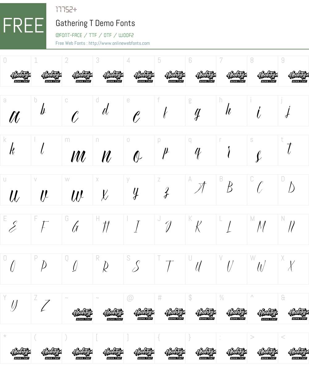 Gathering T Demo 1.002;Fontself Maker 3.5.4 Fonts Free Download ...