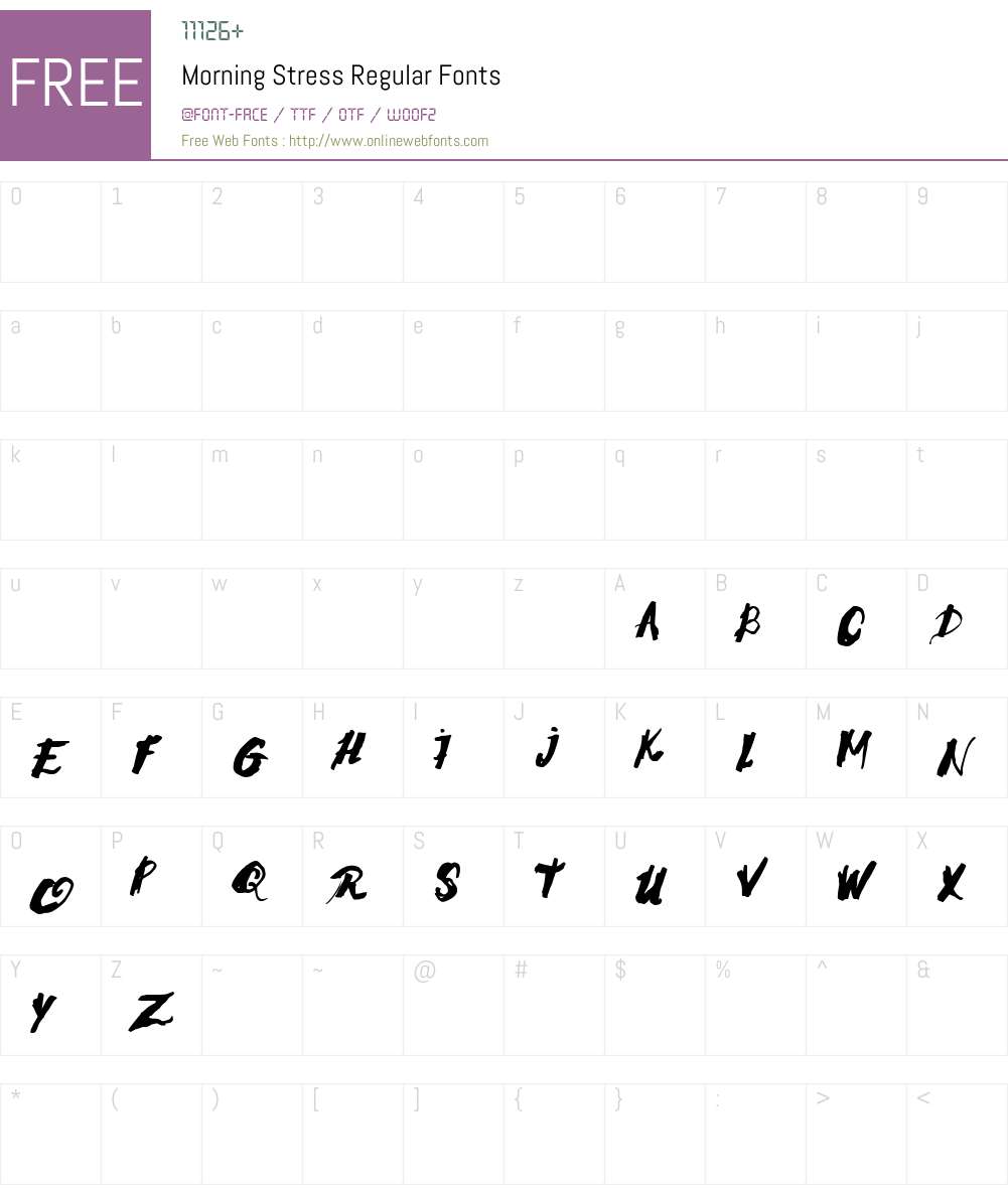 Morning Stress Font Screenshots